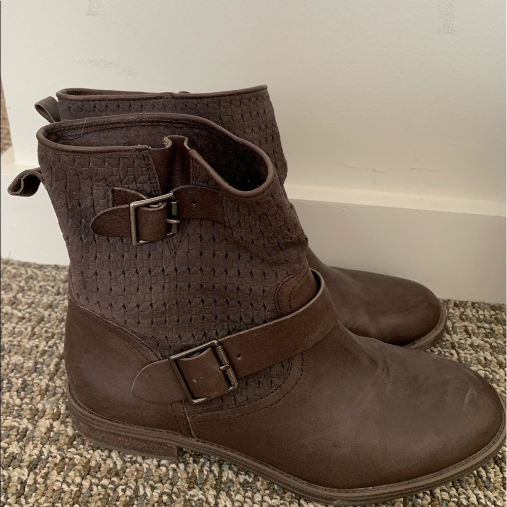 Franco Sarto Woven Brown Boots